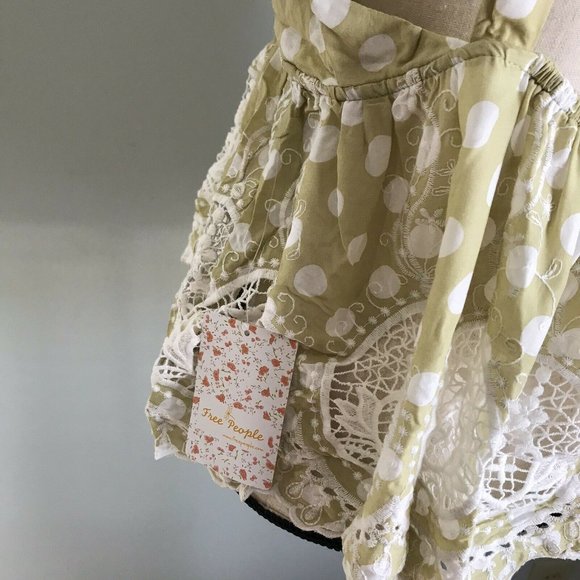 New Free People Citron Combo Lunch Date Halter Top - Picture 3 of 5